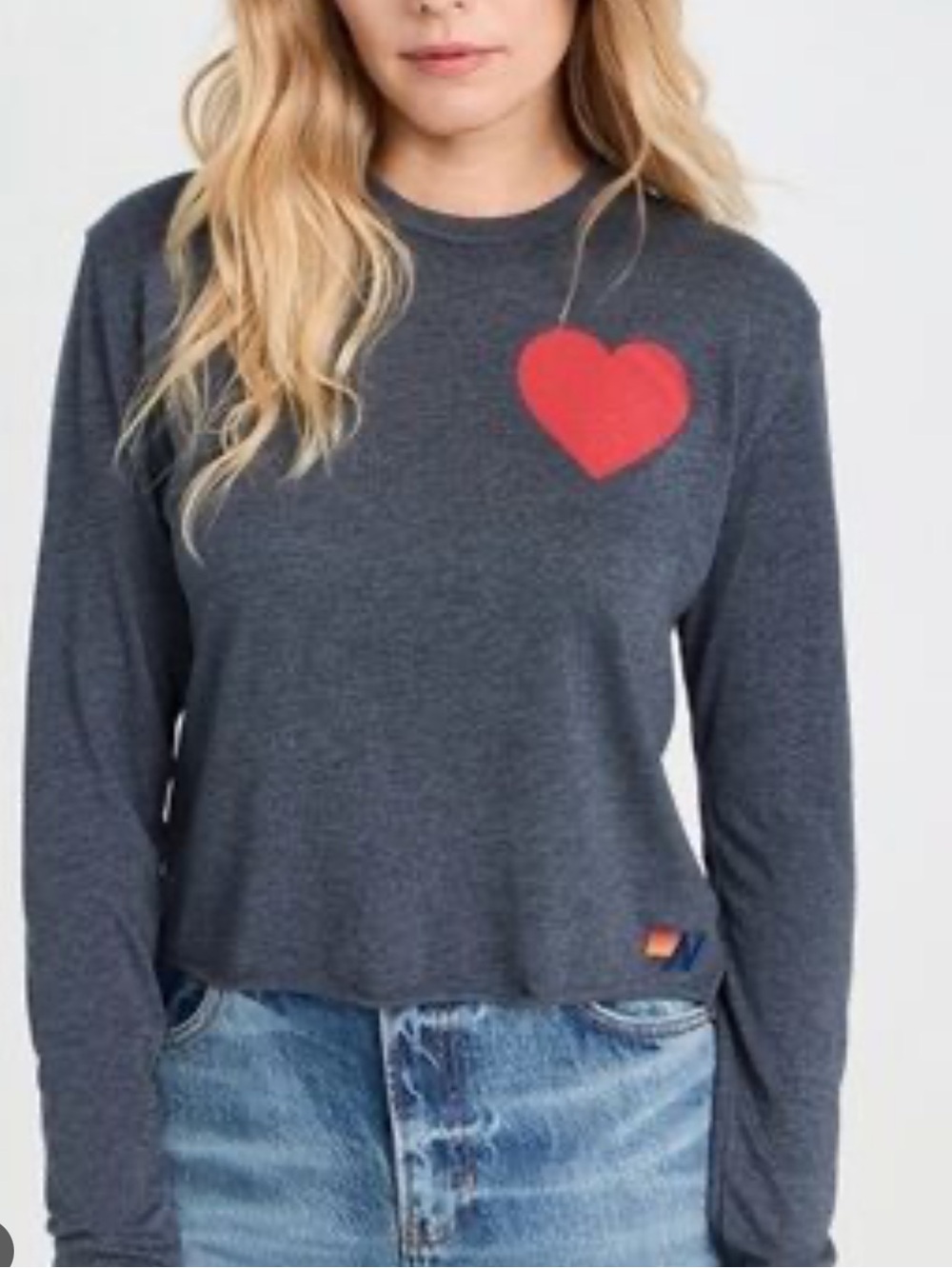 Aviator Nation long sleeve heart t-shirt sz XL